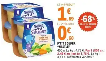 E.Leclerc P'tit souper nestlé offre