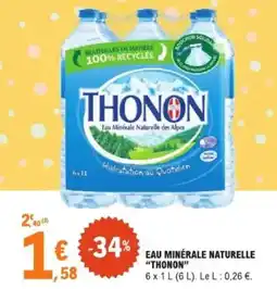 E.Leclerc Eau minérale naturelle thonon offre