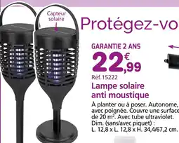 Provence Outillage Lampe solaire anti moustique offre