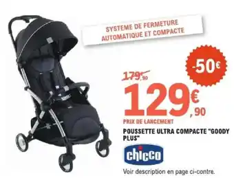 E.Leclerc Poussette ultra compacte goody plus offre