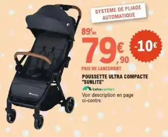 E.Leclerc Poussette ultra compacte sunlite offre