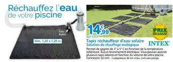 Provence Outillage Tapis réchauffeur d'eau solaire Solution de chauffage écologique offre