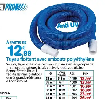 Provence Outillage WERKA PRO Tuyau flottant avec embouts polyéthylène offre