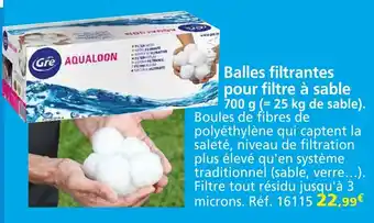 Provence Outillage Balles filtrantes pour filtre à sable offre