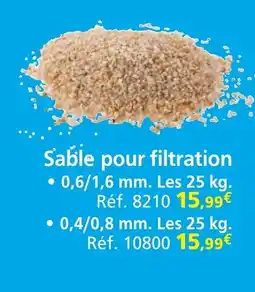 Provence Outillage Sable pour filtration offre