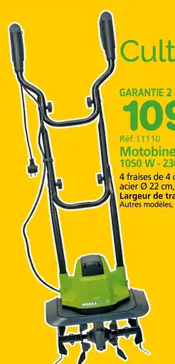 Provence Outillage WERKA PRO Motobineuse 1050 W -230 V-50 hz offre