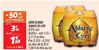 Netto ABBAYE DE LYRE Bière blonde offre