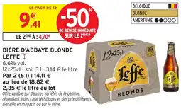 Intermarché Bière d'abbaye blonde leffe offre