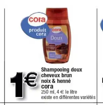 Shampooing Doux Cheveux Brun Noix & Hennè Cora