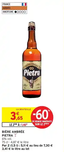 Intermarché Bière ambrée pietra offre