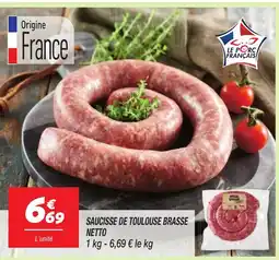 Netto NETTO Saucisse de toulouse brasse offre