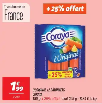 Netto CORAYA L'original 12 bâtonnets offre