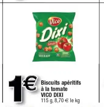 Cora x Carrefour Biscuits Apèritifs A La Tomate Vico Dixi offre