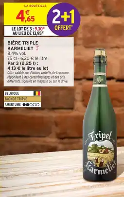 Intermarché Bière triple karmeliet offre