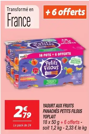 Netto YOPLAIT Yaourt aux fruits panachés petits filous offre