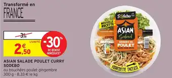 Intermarché Asian salade poulet curry sodebo offre