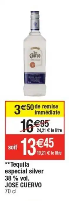 Tequila Especial Silvewr 38% Vol.Jose Cuervo