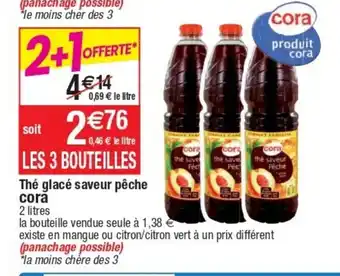 Cora x Carrefour Thè Glacè Saveur Pèche Cora offre