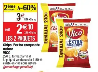 Cora x Carrefour Chips L'extra Craquante Nature Vico offre