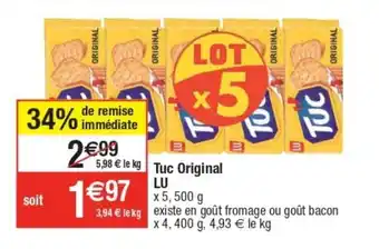 Cora x Carrefour Tuc Original Lu offre