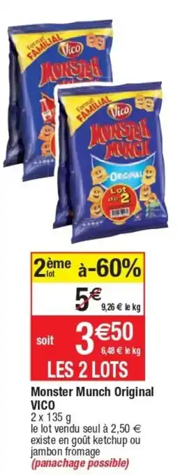 Cora x Carrefour Monster Munch Original Vico offre