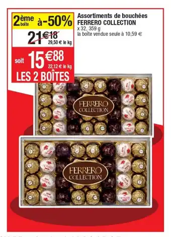 Cora x Carrefour Assortiments De Bouchèes Ferrero Collection offre