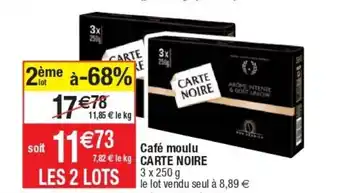Cora x Carrefour Cafè Moulu Carte Noire offre