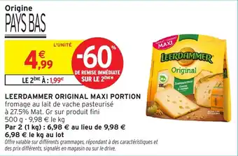 Intermarché Leerdammer original maxi portion offre