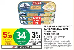 Intermarché Filets de maquereaux sans arôme ajouté moutarde petit navire offre