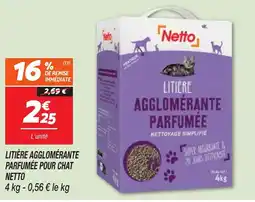 Netto NETTO agglomérante parfumée pour chat offre