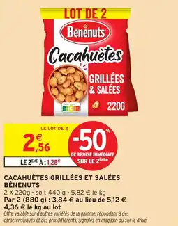 Intermarché Cacahuètes grillées et salées bénenuts offre