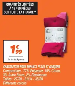 Netto Chaussettes pour enfants filles et garçons offre