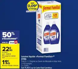 Carrefour Market XTRA Lessive liquide <<Format Familial»> offre
