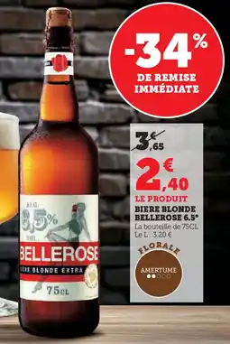 Hyper U Biere blonde bellerose 6.5° offre