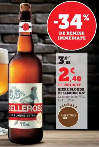 Hyper U Biere blonde bellerose 6.5° offre