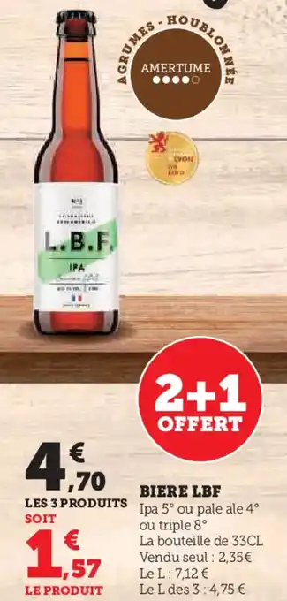 Hyper U Biere LBF offre