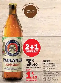 Hyper U Biere paulaner offre