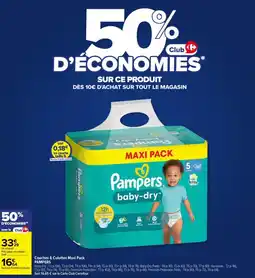 Carrefour Market PAMPERS Couches & Culottes Maxi Pack offre