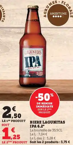 Hyper U Biere lagunitas IPA 6.2° offre