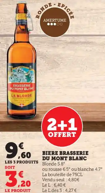 Hyper U Biere brasserie du mont blanc offre