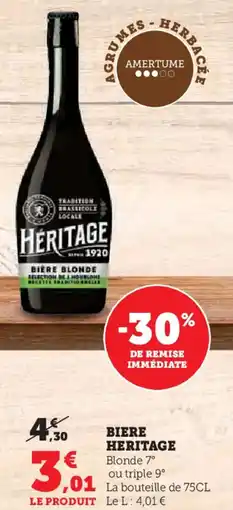 Hyper U Biere heritage offre