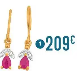 E.Leclerc boucles rubis et diamants 0,01 ct offre