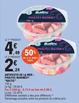 E.Leclerc Express "BALTIC" Antipastis de la mer : poulpes marinės offre