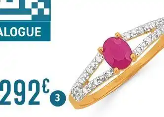 E.Leclerc bague rubis et diamants offre