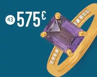 E.Leclerc bague améthyste et diamants offre