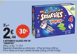 E.Leclerc Express "SMARTIES" 4 bâtonnets glacés pop up offre