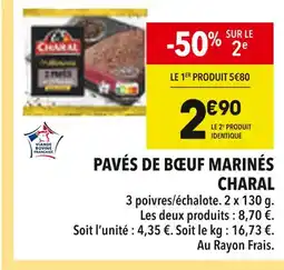 Supeco CHARAL Pavés de bœuf marinés offre