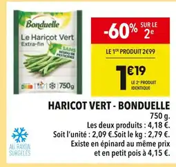 Supeco BONDUELLE Haricot vert offre