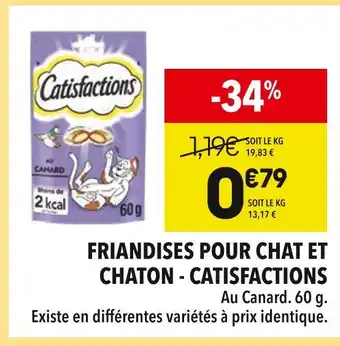 Supeco CATISFACTIONS Friandises pour chat et chaton offre