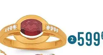 E.Leclerc bague grenat et diamants 0,08 ct offre